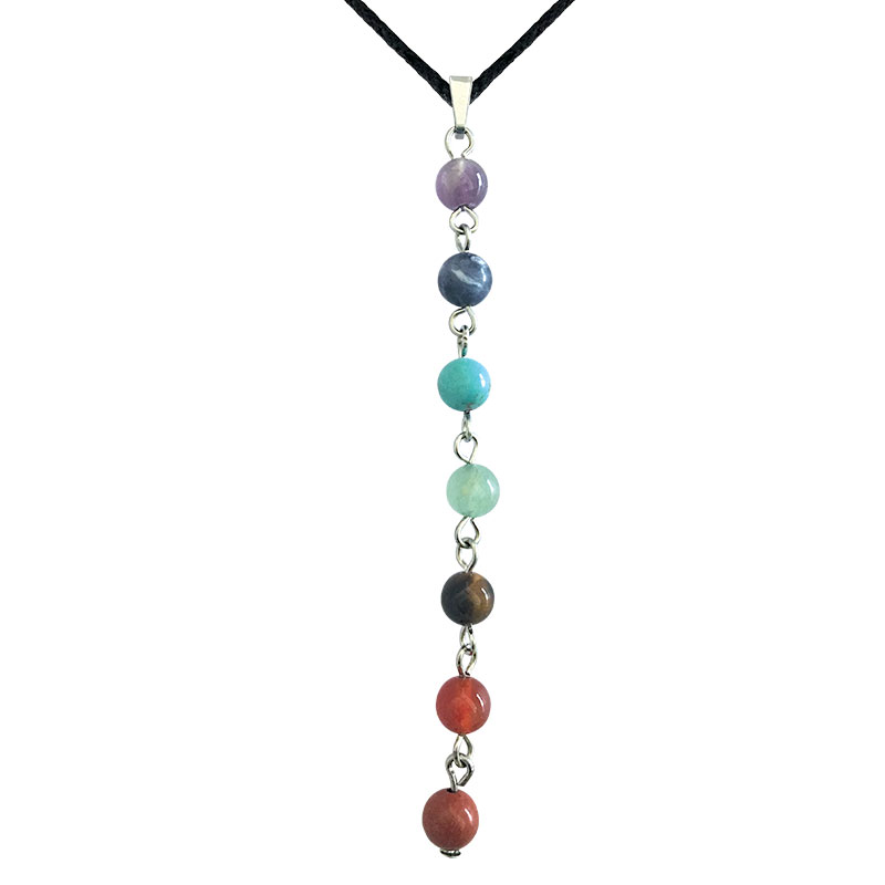 pendentif 7 chakras chaine